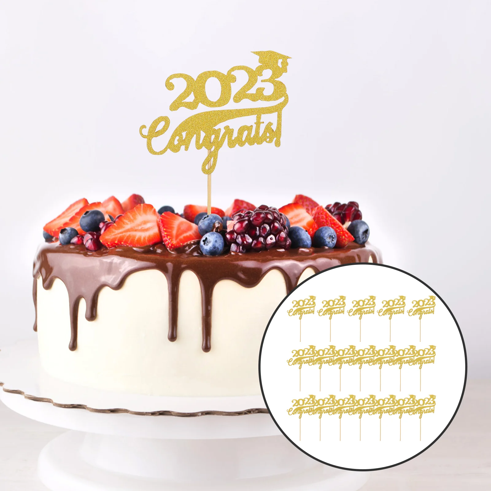 

Graduation Cake Cupcake Gradtopper Picks Party Toppers Decor Kindergarten Pick Appetizer Favors Senior Congratsclass 2023