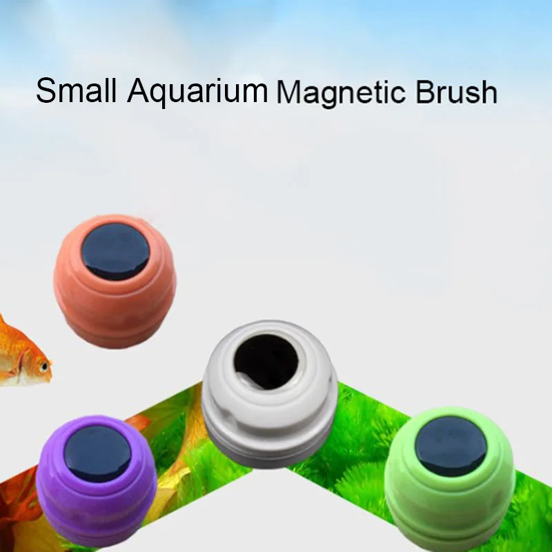

Small Size Magnetic Aquarium Fish Tank Brushes Floating Clean Glass Window Algae Scraper Cleaner Brush Aquarium Accessories
