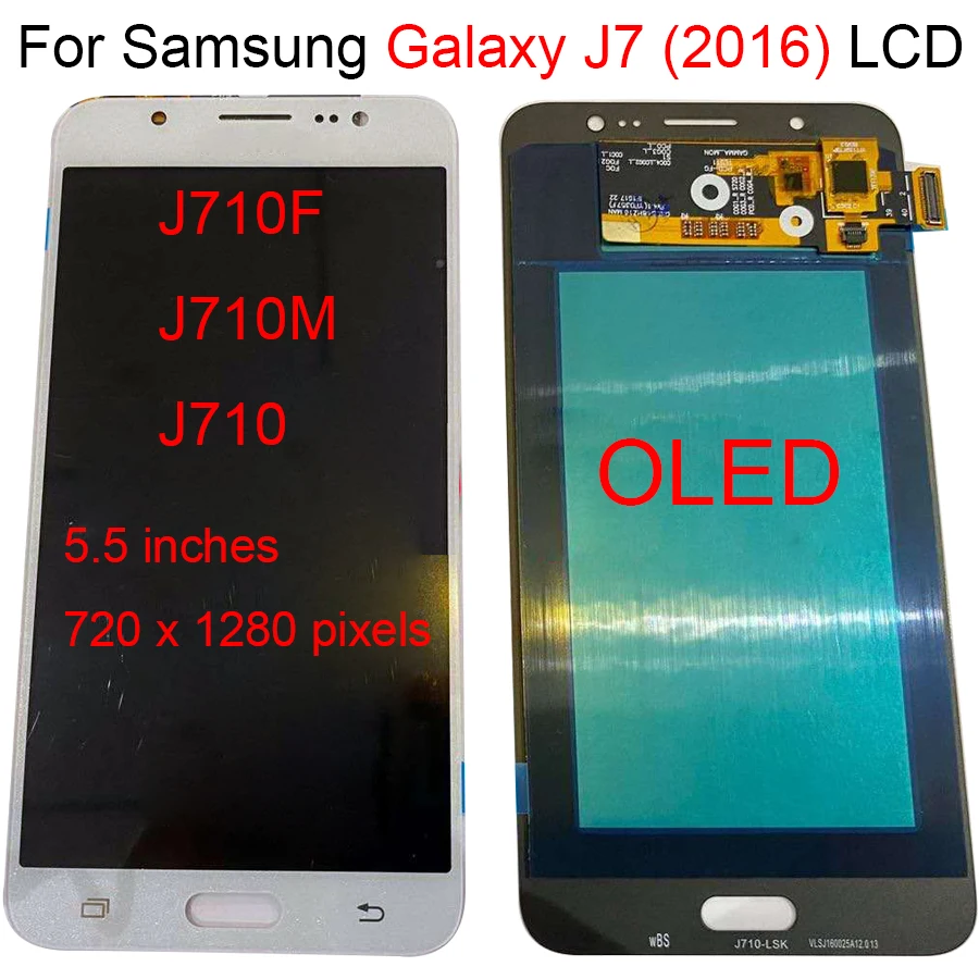 

100% Tested J7 LCD Display For Samsung Galaxy J7 2016 J710 J710H J710FN J710F J710M /DS Screen Touch Digitizer Frame Housing