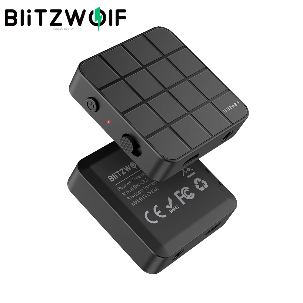

Беспроводной приемник-передатчик BlitzWolf BW-BL2 2 в 1, мини портативный 3,5 мм Aux bluetooth-совместимый адаптер для ПК, ТВ, наушников
