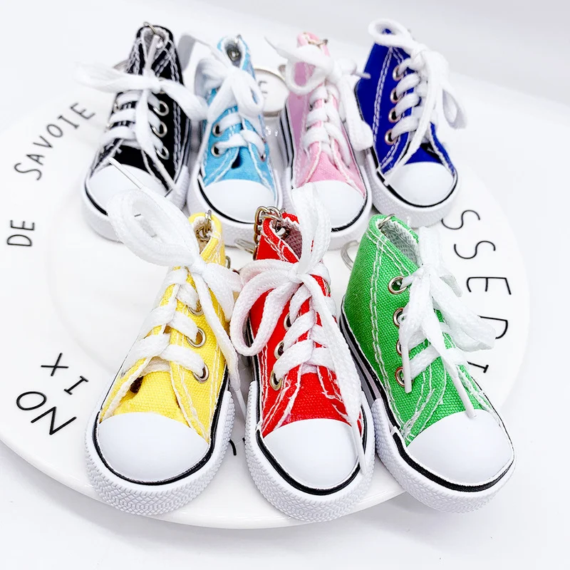 

3D Canvas Shoes Keychain Trendy Play High-quality Cute Personality Key Chains Handbag Backpack Car Couple Key Chains Pendant