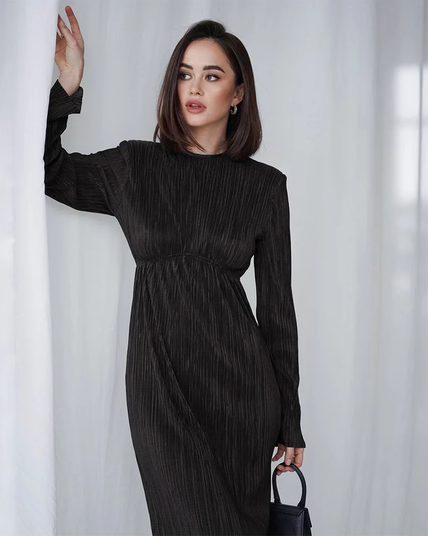 

Женское облегающее платье-макси с длинным рукавом, весеннее привлекательное офисное платье-макси с вырезами