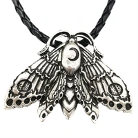 nostalgia 10pcs goth death moth jewelry wicca mens womens pendants gothic necklaces gift wholesale