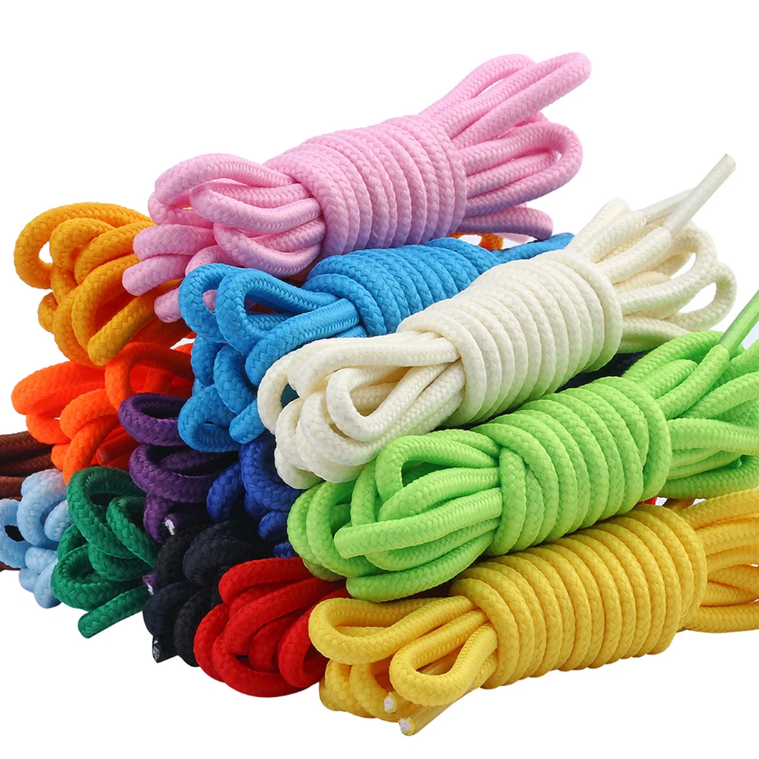 100cm/150cm Long Of Round Shoelaces Shoe Strings Shoe Laces Cord Ropes For Boots Sneakers Unisex Rope Multi Color Waxed