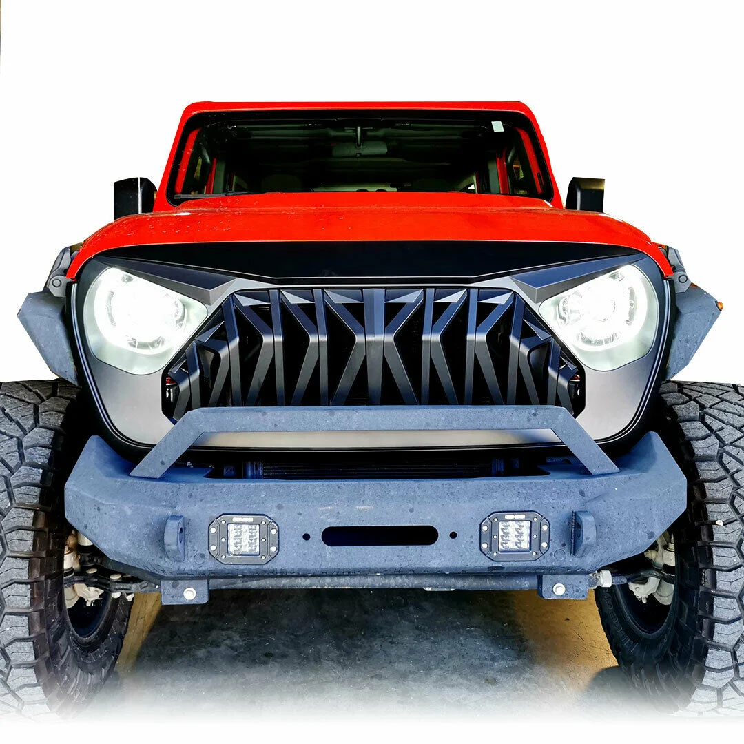 Фото Передний бампер с порошковым покрытием для Jeep Wrangler JL JLU JT 2018-2022 №4