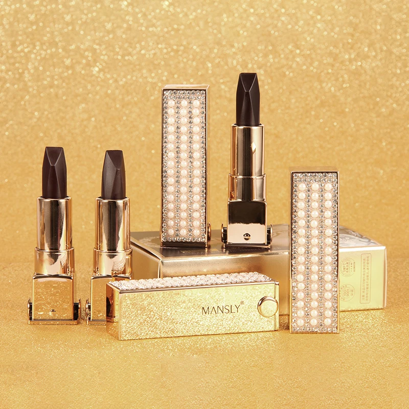 

Sparkling Pearl Diamond Magic 3-Color Lipstick Velvet Long Lasting Smooth Moisturizing Easy to Wear Women's Makeup With Mirror