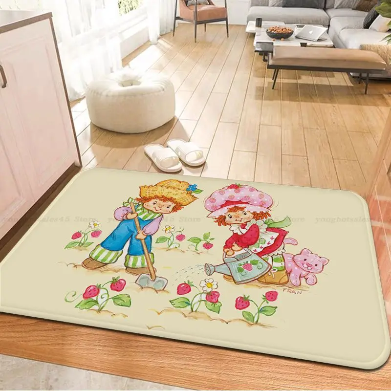 Ковер для маленьких клубничных девушек нескользящий современный ковер прихожей