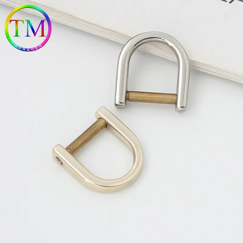 50-200 pieces Nolvo World 6Colors Wholesale Metal Mini D Ring Buckle Detachable Handbag Accessories For Bag Purse Zipper Slider