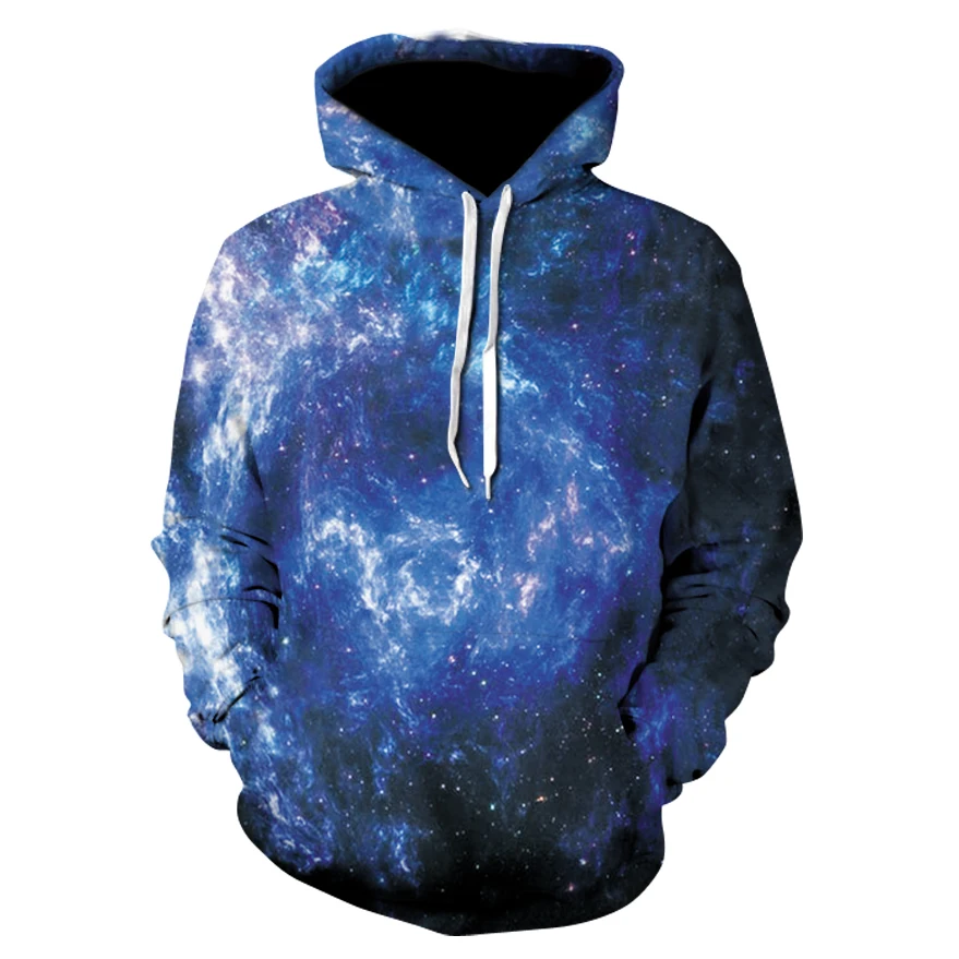 

2021Spring New Hooded Sweater Men's/Women's Sweater Hooded 3D Printed Hoodie Starry Sky Jacket Hoodie Men's Sweater
