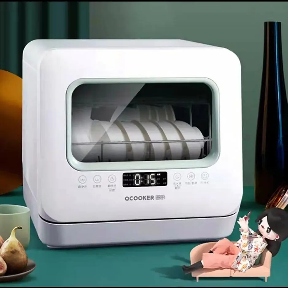 

Полностью автоматическая домашняя настольная посудомоечная машина, небольшая Встроенная Стерилизация и сушка, интеллектуальная посудомо...