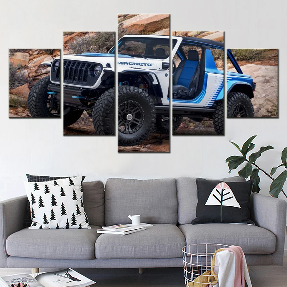 5 шт. настенное искусство холст крутые автомобили Jeep домашний декор обои живопись