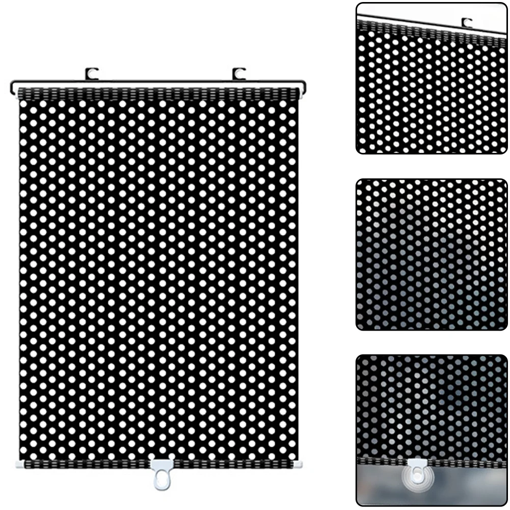 

1pcs Sun Blinds With 3 X Suction CupsRetractable Car Auto Sun Shade Visor Windshield Roller Blind Car Home 40x60CM PVC