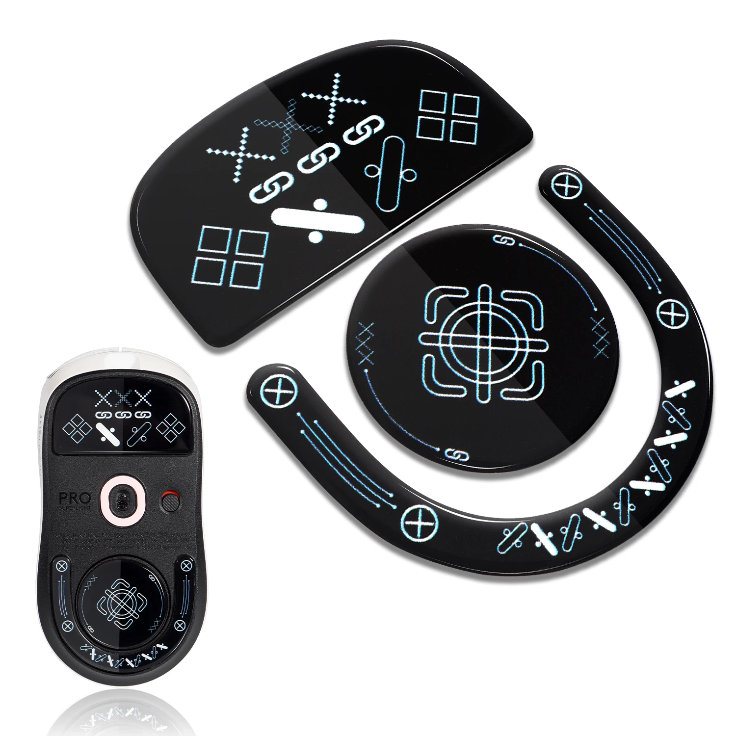 Стеклянные коньки для мыши Logitech G PRO X Superlight 2 накладки гладкие прочные игровые