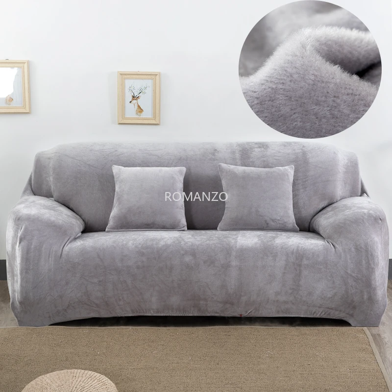 

Dust-proof Pet Sofa Cover All-Inclusive Modular Sofa Plush Thickened Sofa Cover Elastic Living Room Sofa Cover Velvet