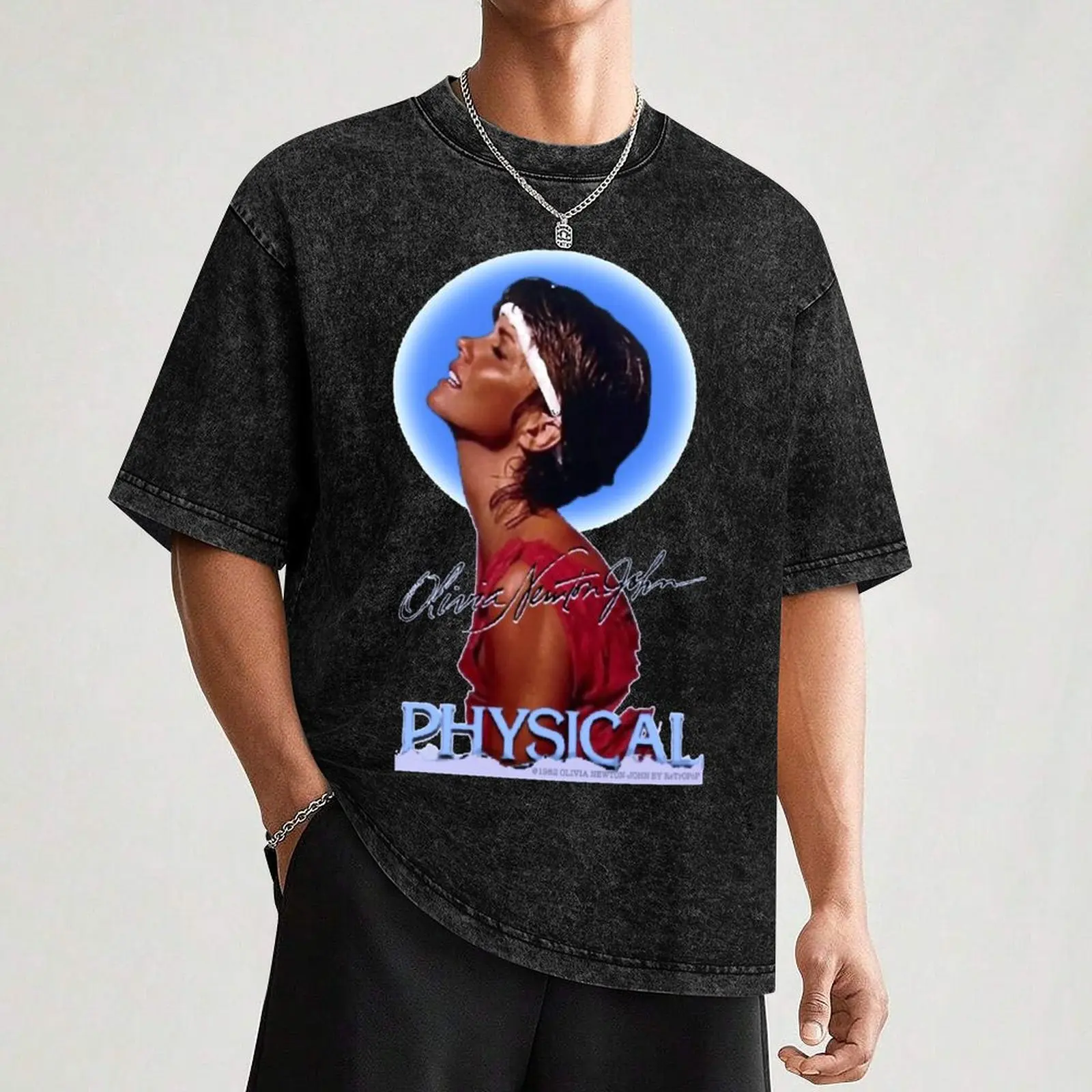 Фото Футболка Olivia Newton-John - Physical-Xanadu - 80-е годы - Повседневная базовая футболка в уличном стиле №3
