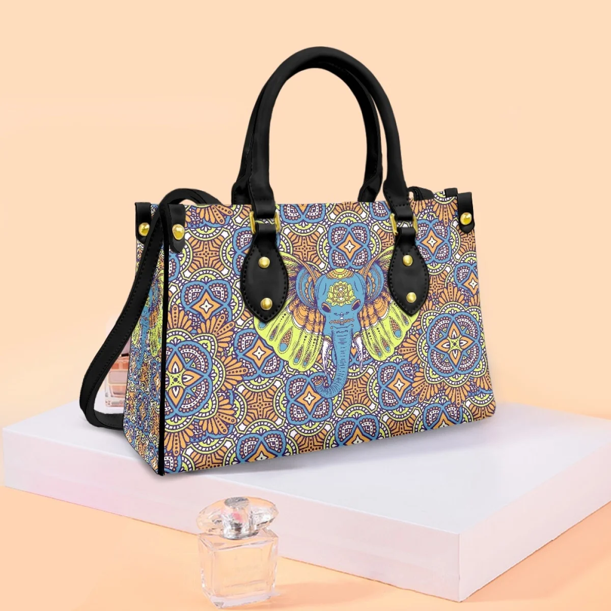 

Coloranimal PU Leather Bag Elephant Print Handbag For Ladies Totes Crossbady Bag Sac De Luxe Femme Fashion Designer Female Bags