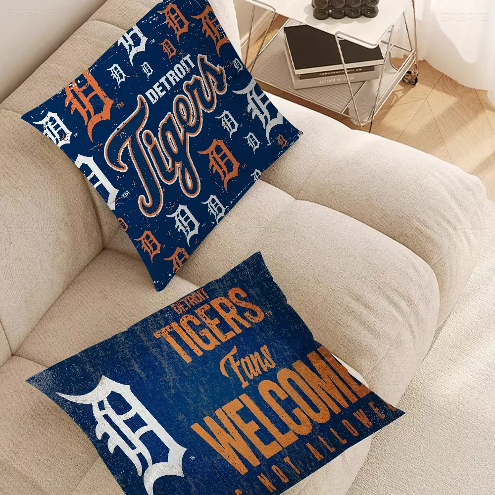 Фото D-Detroit T-Tigers наволочки с мультяшным диваном, декоративные домашние двусторонние печатные короткие плюшевые милые чехлы для подушек №2