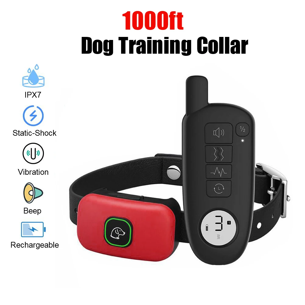 

Collar Collar Extra Rechargeable 1000ft Wide Trainer Trainer Display Waterproof Electric Shock Dog Dog Remote Range