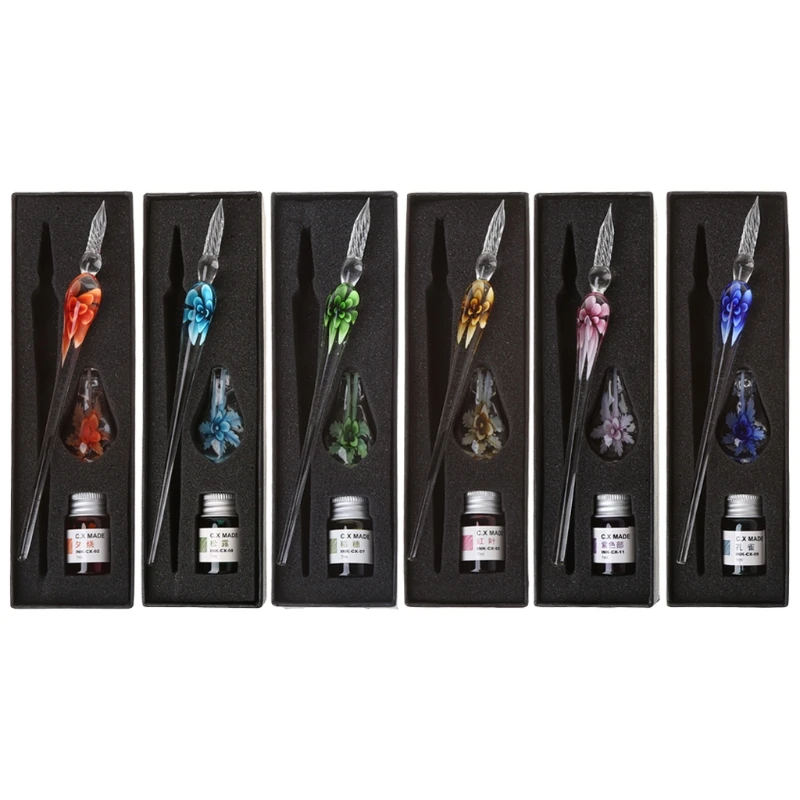 

Glass Dip Pen Crystal Pens Beginner Birthday Graduation 40JB