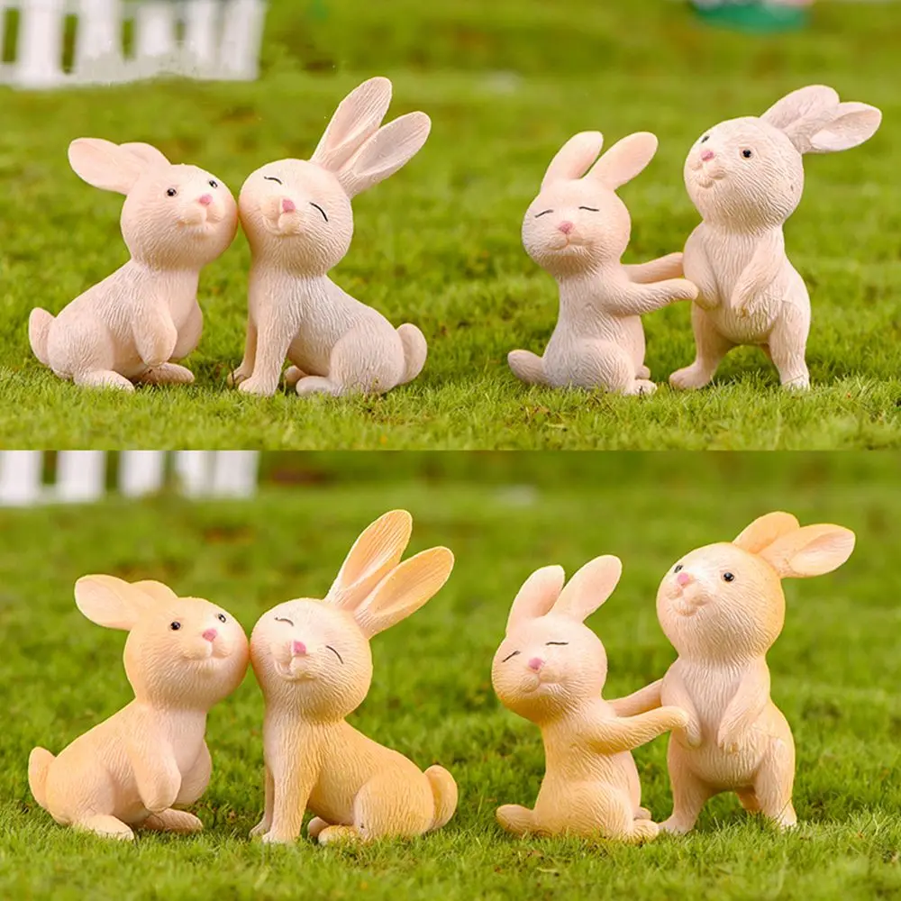 

Easter Decoration Cute Fairy Garden Hare Miniature Mini Miniature Figurines Resin Rabbit Micro Landscape Figurines
