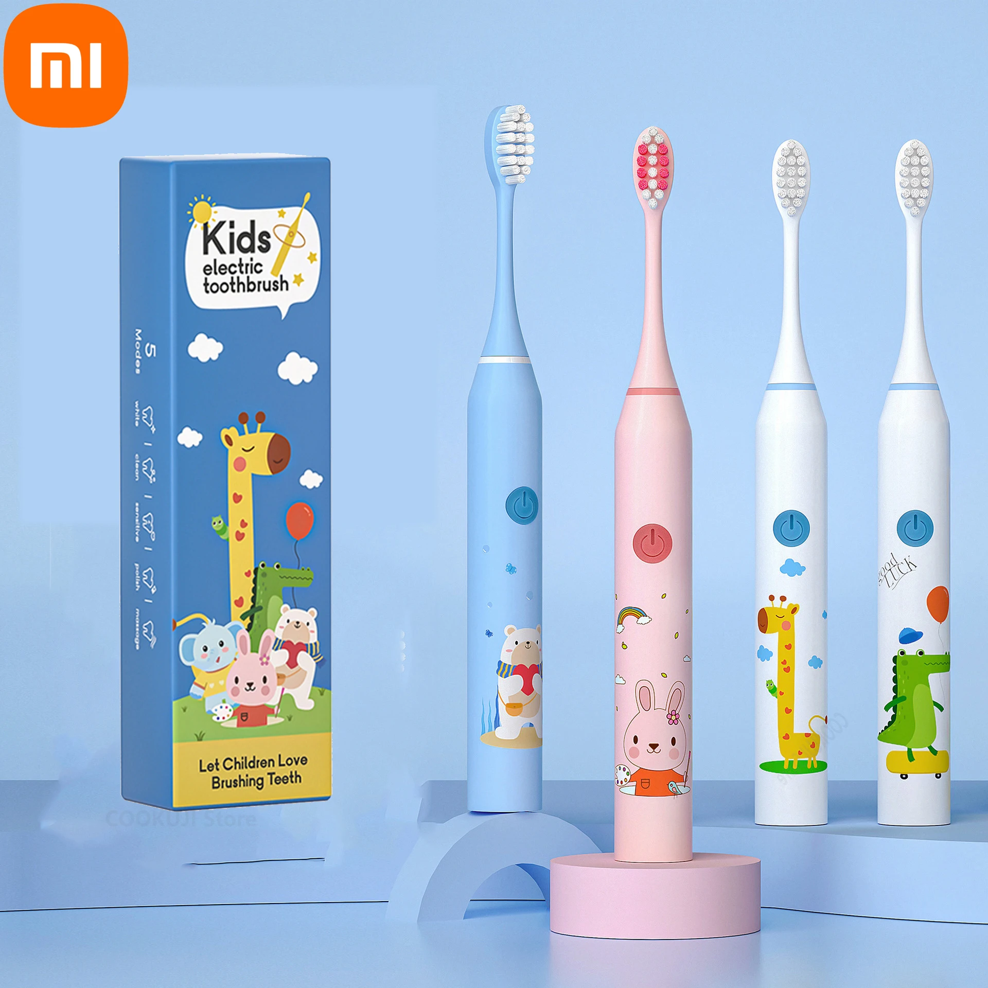 Xiaomi Child Sonic Electric Toothbrush Electric Usb Cartoon Toothbrush for Kids Replace Toothbrush Kids Toothbrush Electric