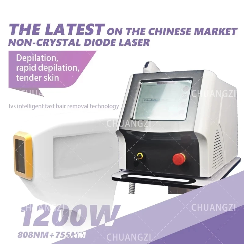 

3 Wavelength 800W Diode Laser 755 808 1064 Hair Removal Machine Permanent Skin Rejuvenation