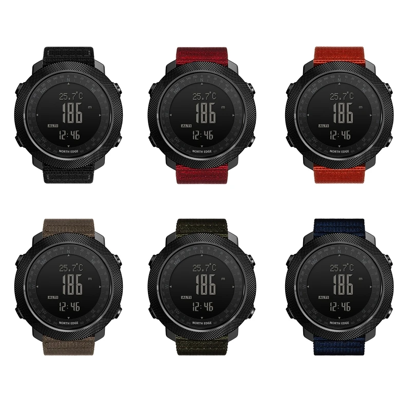 

North Edge Apache Tacticals Sports Watches for Men Digital Outdoor Survival Military Compass Rock Solid Digital Watches