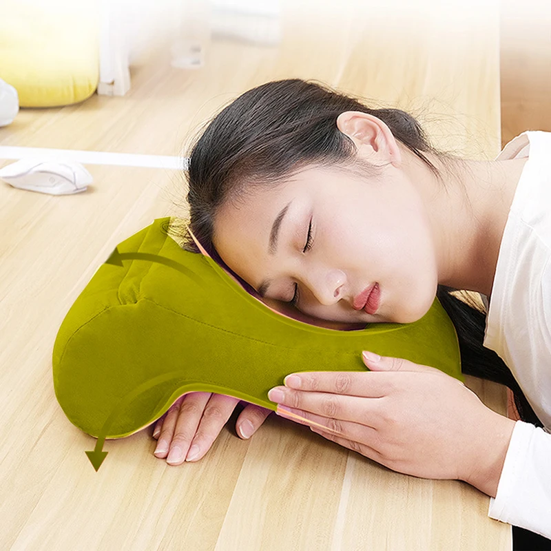 

U-Shaped Headrest Desk Nap Pillow Neck Supporter Seat Cushion Travel Neck Pillow With Arm Rest