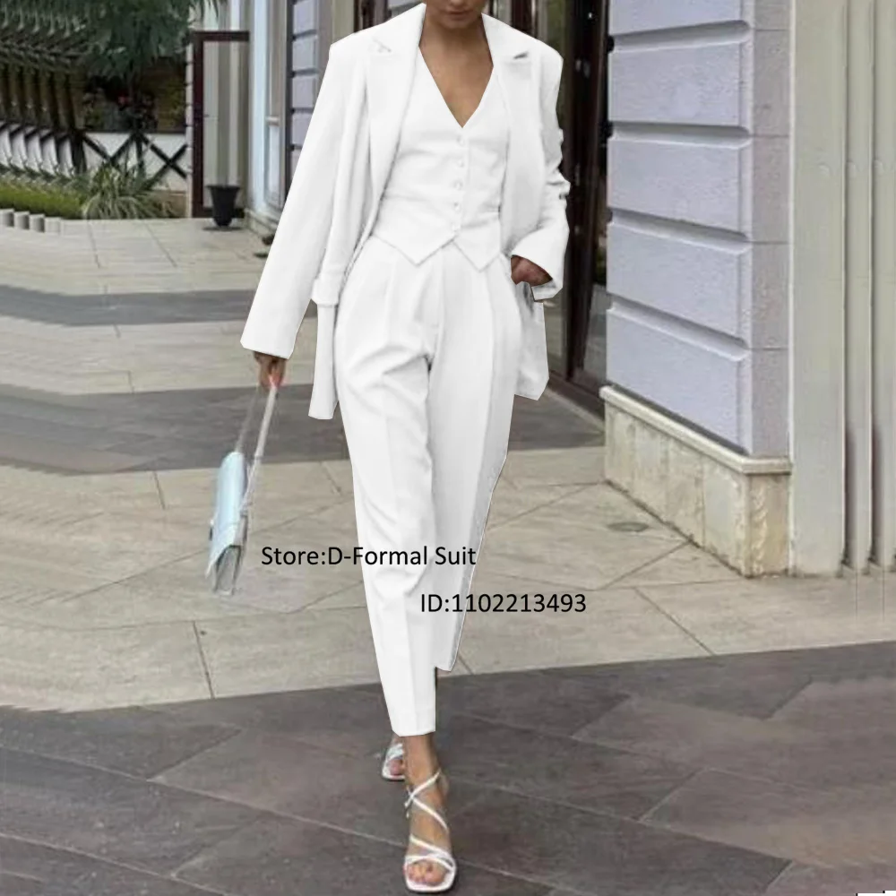 Pants Outfit Women's Suit 3-Piece Wool Slim Elegant Custom Dress for Prom Line Up Eam Offical Store Trafza Groups of Pant Zafity