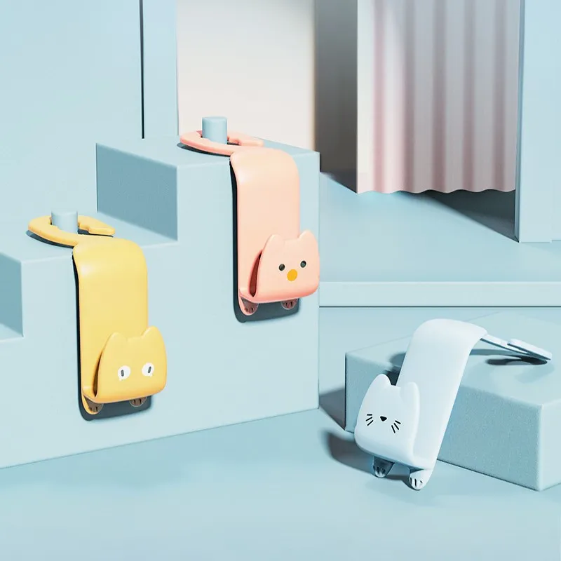 

2Pcs Cute Cat Car Hook Creative Car Seat Hanger Hooks Behind-seat Accessories Organizer Hook Bags Clothes Sundries Hanger Clip