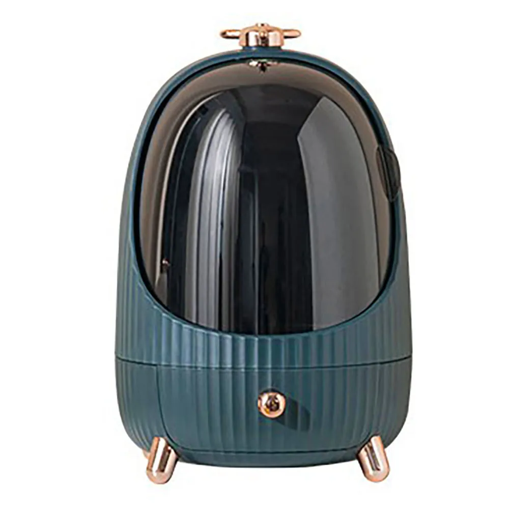 

Makeup Organizer Boxes with LED Dustproof Skin Care Case Countertop Finishing Box with Drawer Cosmetics Storage