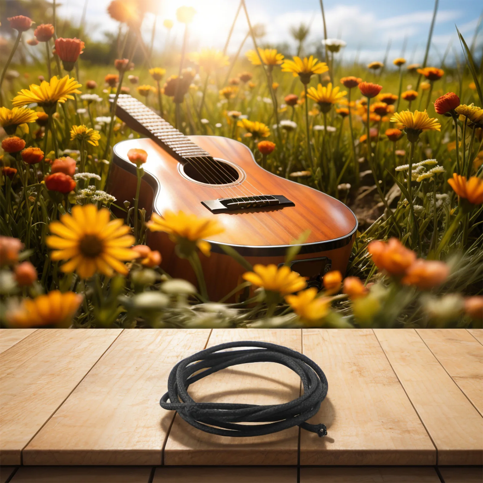 1 метр гитарный кабель из предварительно луженой ткани с нажимным основанием в