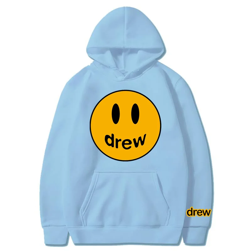 Drew House Justin Bieber Sweatshirt Hoodie Men/women Autumn Winter Warm Fleece Sweatshirts Design Funny Hoodies Jumper |