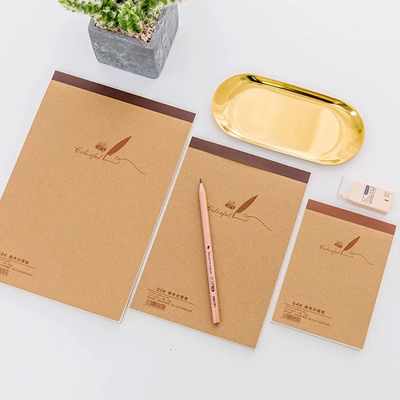 

60 Sheets 18K/32K/64K Blank Note Papers Drawing Paper Pad Drafting Pad Sketchbook for Kid Adult Drawing Sketching Writing