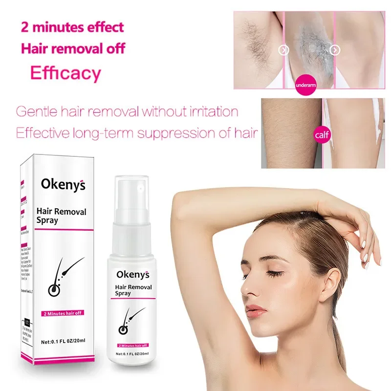 

Fast Hair Removal Spray Hair Growth Inhibitor Painless Legs Arm Armpit Depilatory Smooth Nourish Body Care for Ladies Men 20ml