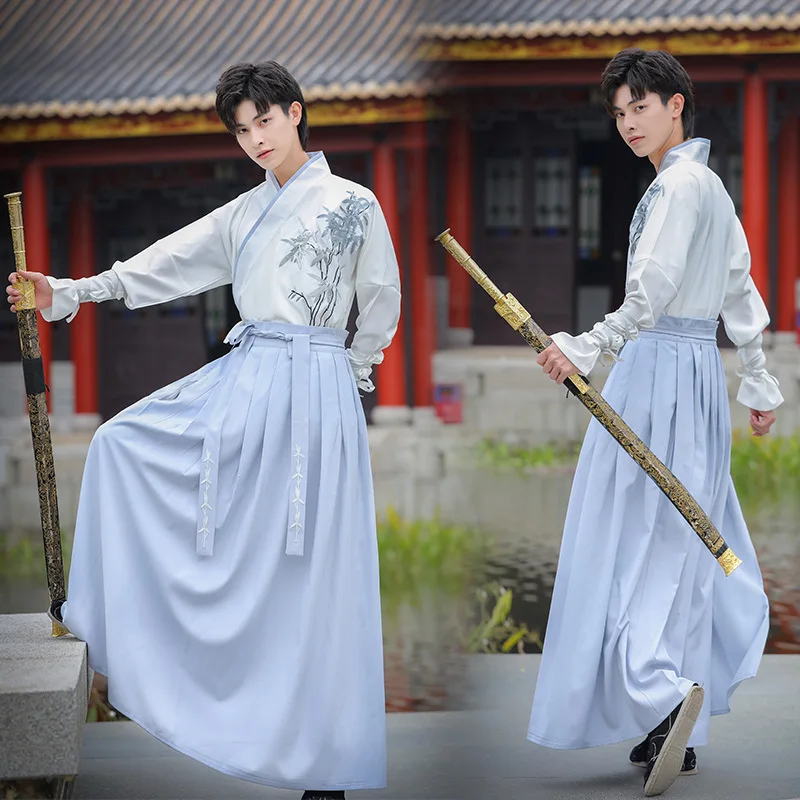 

Original Hanfu Male Chinese Style [Ying Bamboo] Ancient Costume Martial Handsome Ethnic Style Retro Performance Clothing