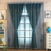 fresh pastoral curtains for living room bedroom imitation embroidered european style blackout one piece customization simple