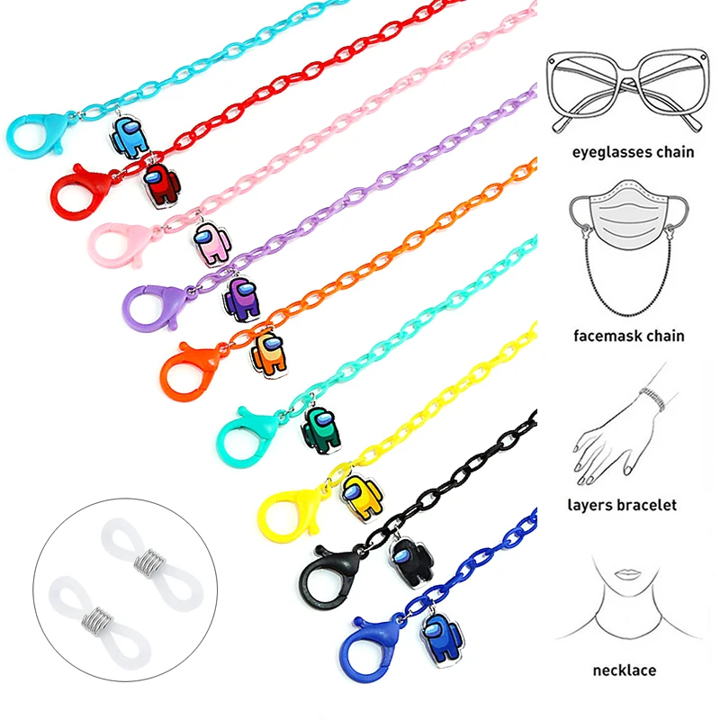 

Spaceman Sunglasses Chain For Children Acrylic Face Mask Lanyard Holder Strap Fashion Mask Strap Necklace Eyewear Accessories