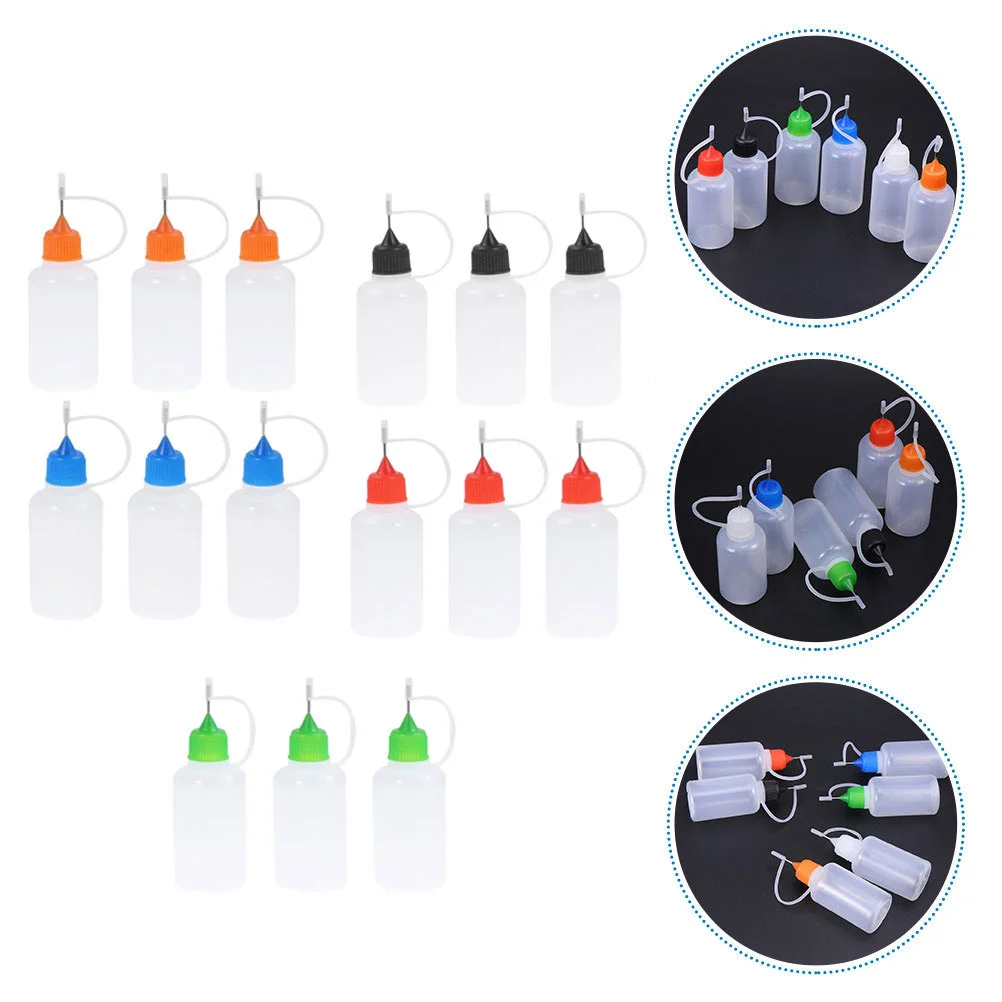 

25Pcs Convenient Durable Plastic Storage Bottles Needle Bottles for Crack Home Handcraft