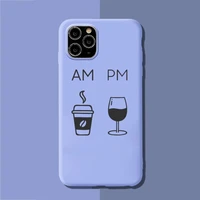 beer alcohol vodka phone case soft solid color for iphone 11 12 13 mini pro xs max 8 7 6 6s plus x xr
