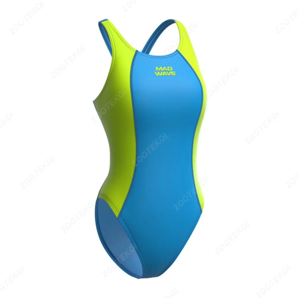 Madwave Female Wide Shoulder Swimsuit Swimming Pool Practice Comfortable Swimwear Open Water Fitness Train Suit