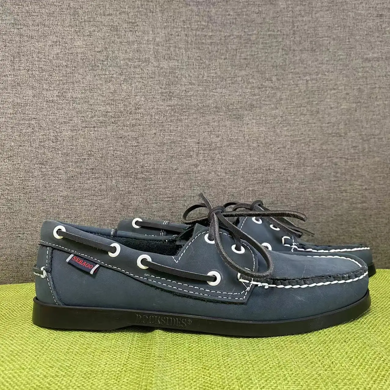 Аутентичные мужские туфли seбаго Homme Docksides-премиум натуральная замша кожа Moc носок