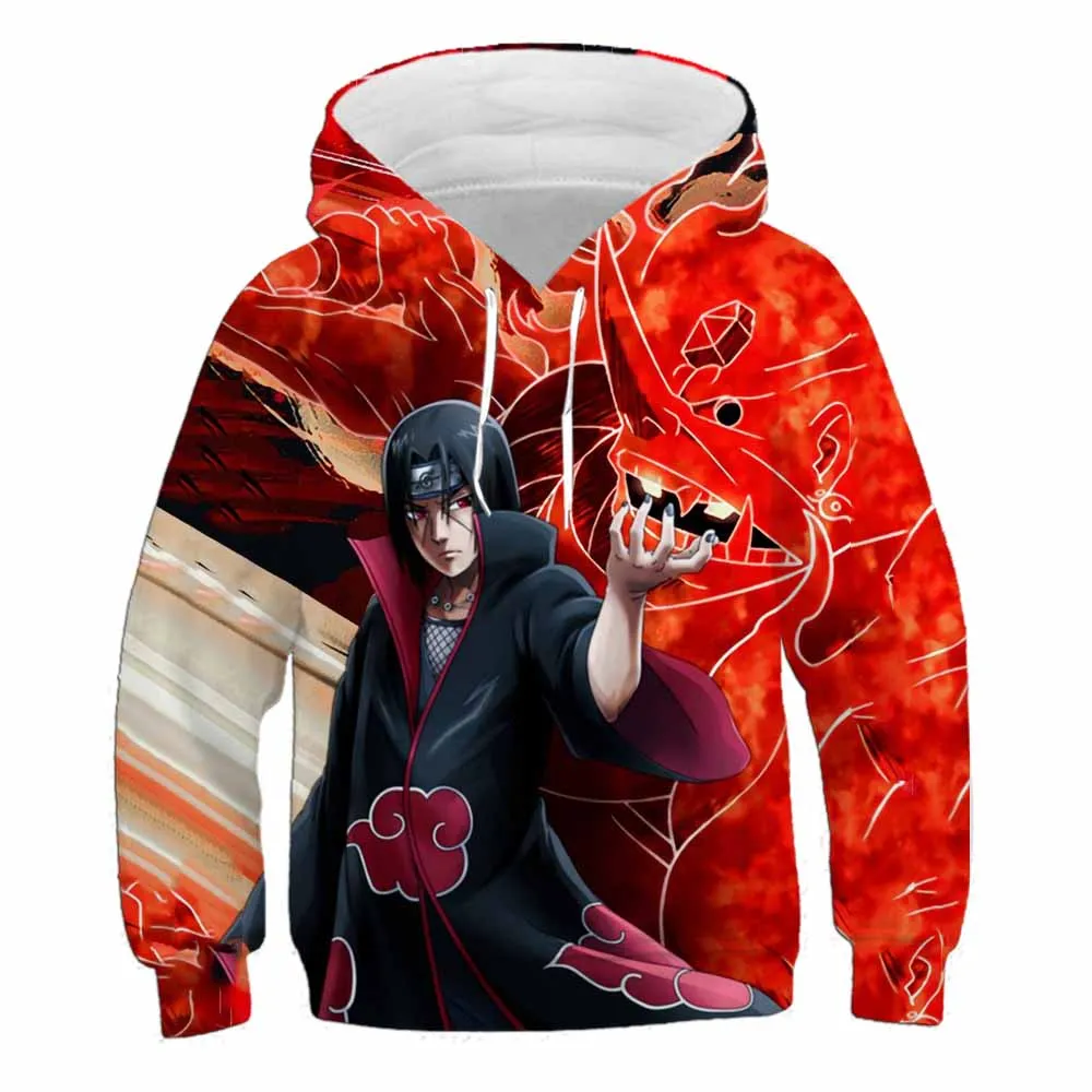 

2023 Children's New Vortex Naruto Hoodie Children's Clothing Men's and Women's Long Sleeve Sweatshirt New Cartoon Casual Hoodie
