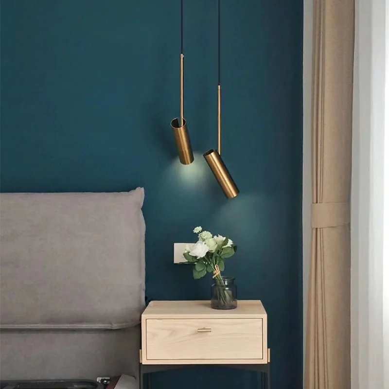 Modern LED Hanging Lamp for Dining Room Brass Pendant Lights Creative Personalise Spotlight Bedside Lamps Indoor Lighting Deco