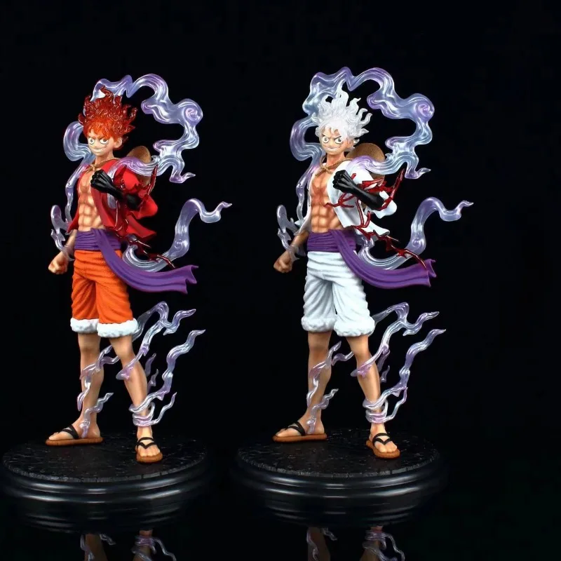 

26CM Anime One Piece Luffy GEAR 5 Figurine Nika Sun God Action Figures Collectible Model Doll Toys Children Gift