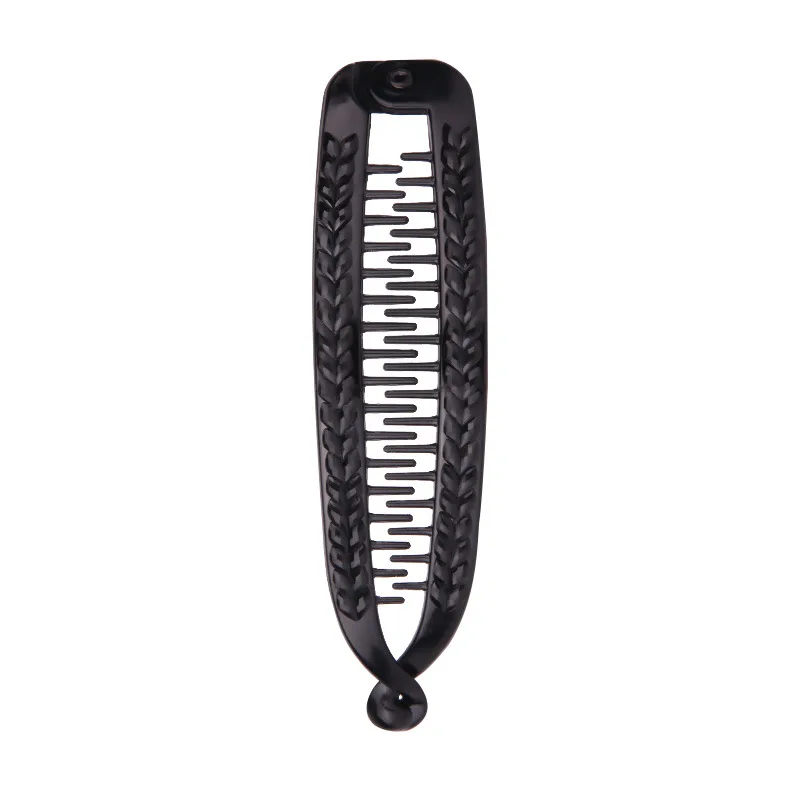 Зажимы для волос в форме рыбы HOT SALE Hair Claws Clip Fish Shape Banana Barrettes Black With Stones Hairpins Accessories For Women Clamp ACC79.