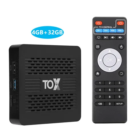 ТВ-бокс TOX4 Android 13 с двойным Wi-Fi 1000 м BT5.0 4 ГБ 32 ГБ Rockchip RK3528