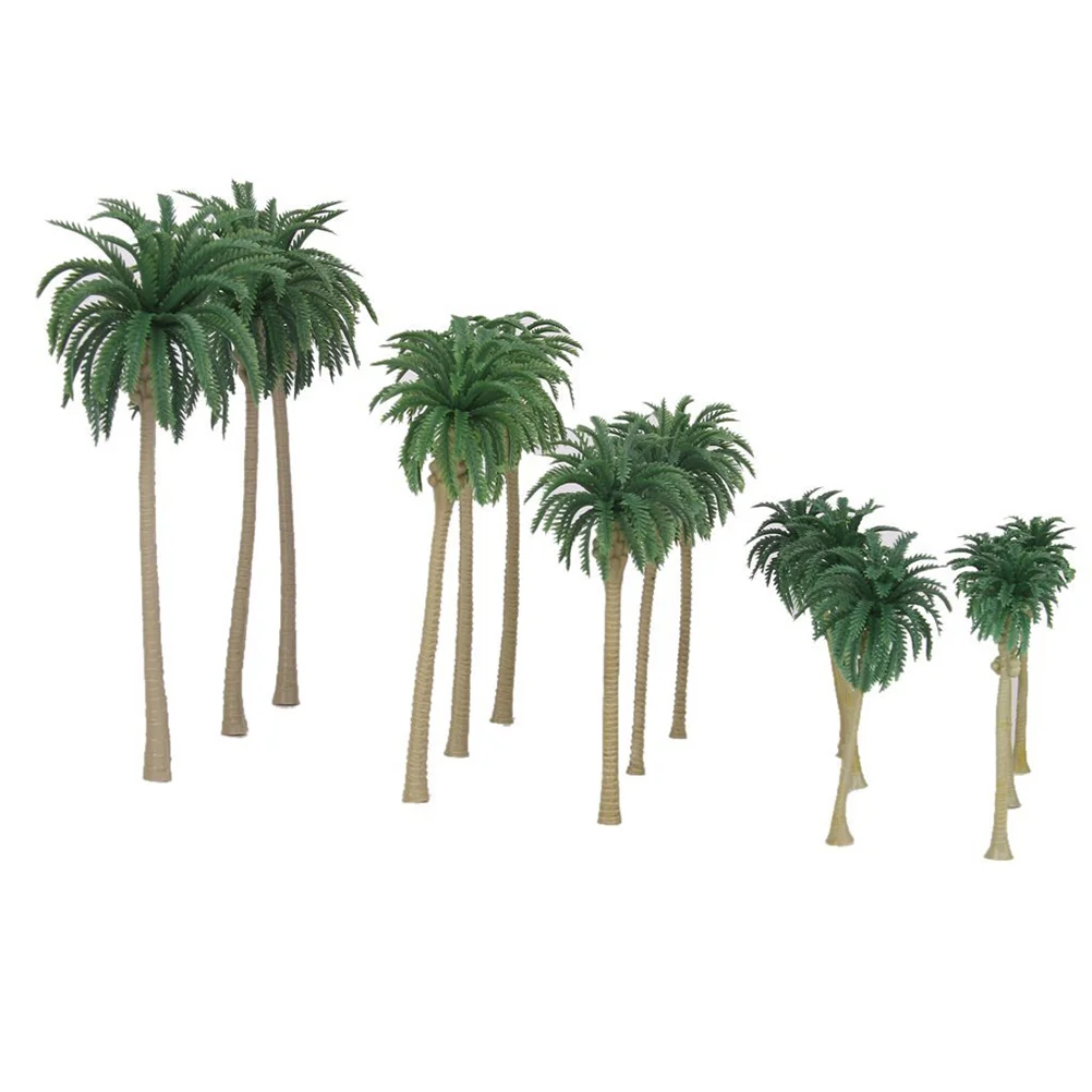 

15pcs Scenery Model Coconut Palm Trees HO N Z Scale