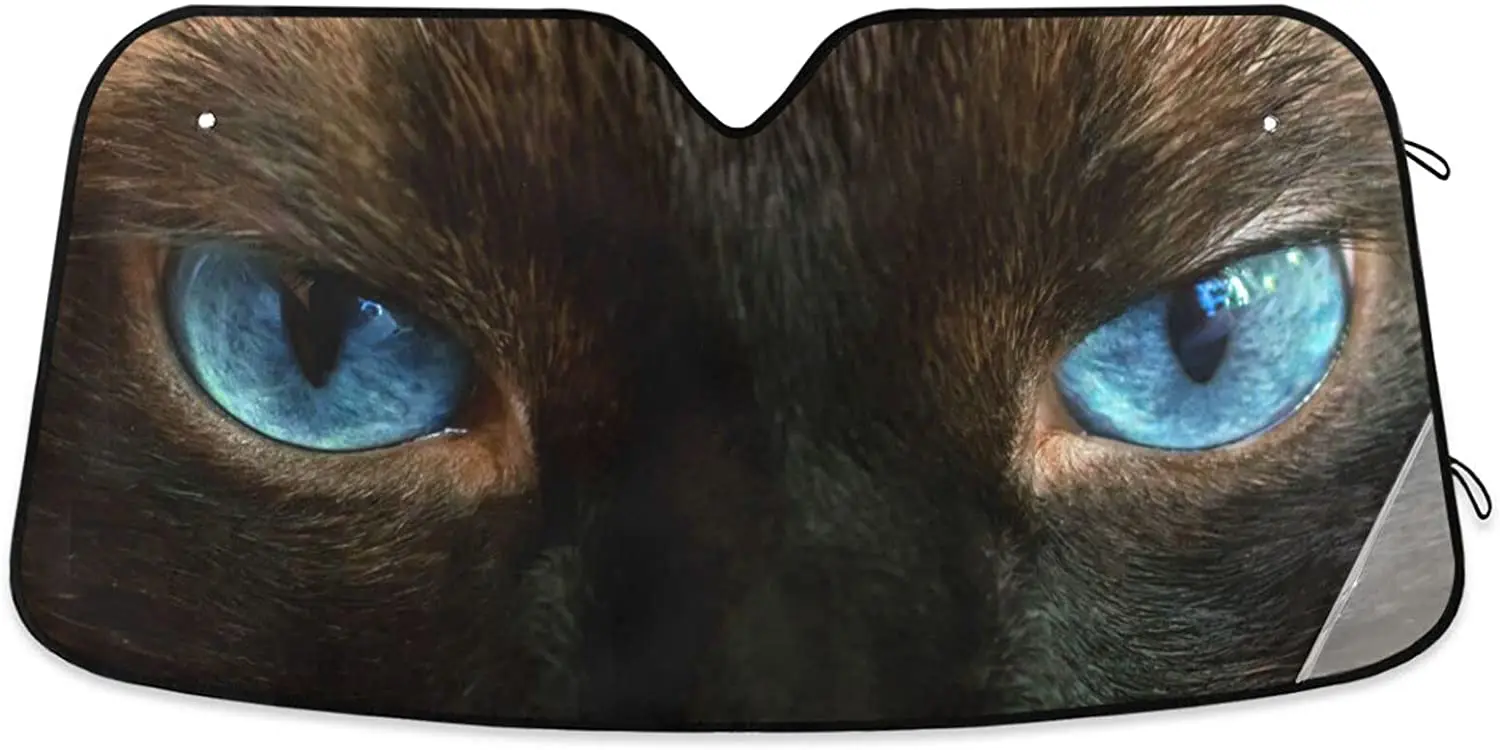

Cat Blue Eyes Car Windshield Sun Shade Foldable Reflector Block UV Rays Sunshade Sun Visor for Car Windshield Car Window