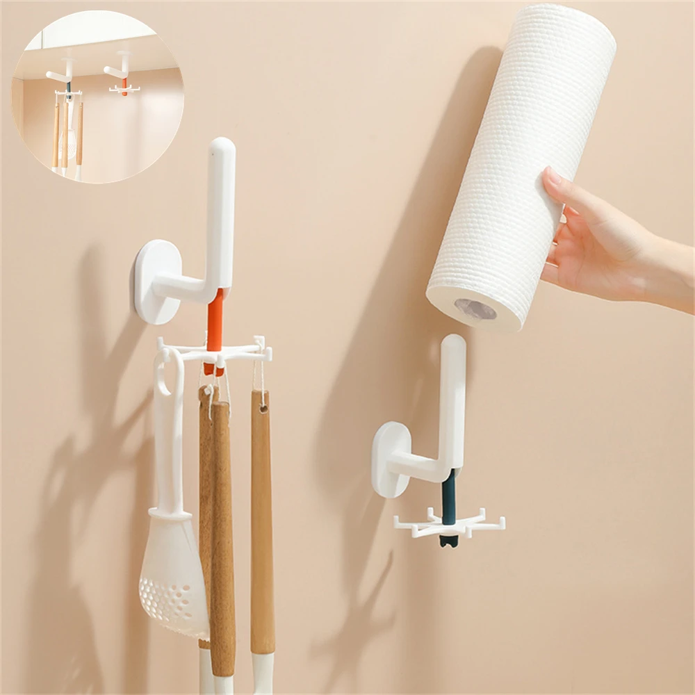 Поворотный крючок Настенная/верхняя подвесная стойка для кухонной посуды